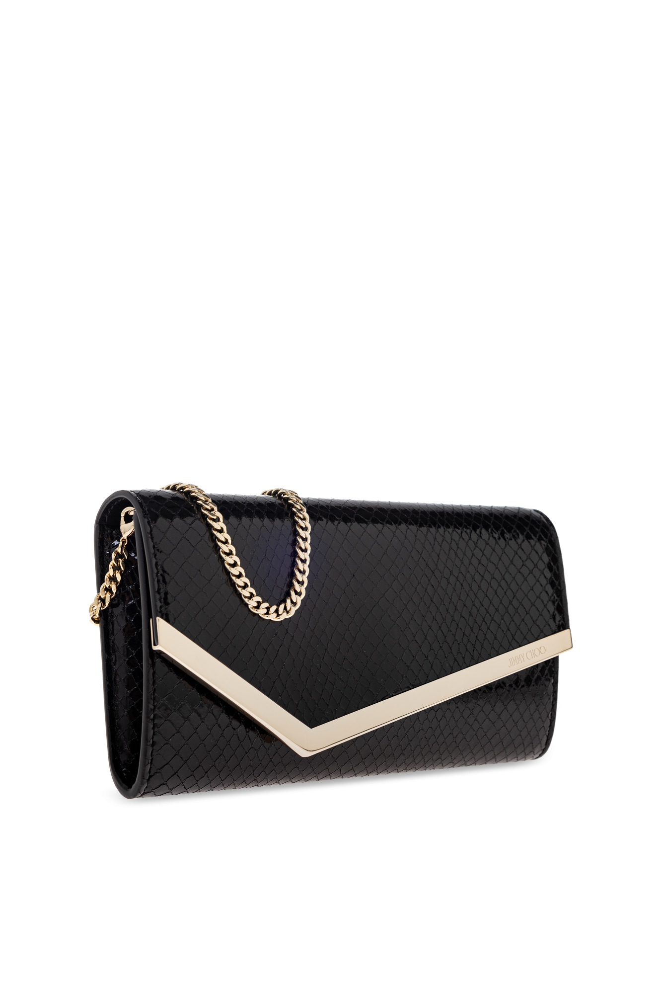 【関税&送料込】Jimmy Choo Embellished Leather Emmie Clutch JIMMY CHOO Emmie embellished glittered leather clutch | NET